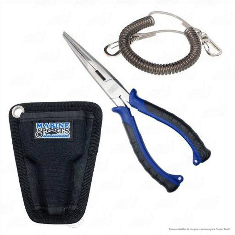 Alicate de Pescador Marine Sports Fishermans Pliers Com Bainha para Cintura e Salva Alicate