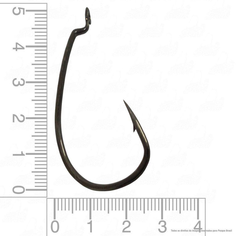 Anzol Offset 4/0 EWG Monster 3x Aço Carbono Reforçado Cartela com 3 Unidades