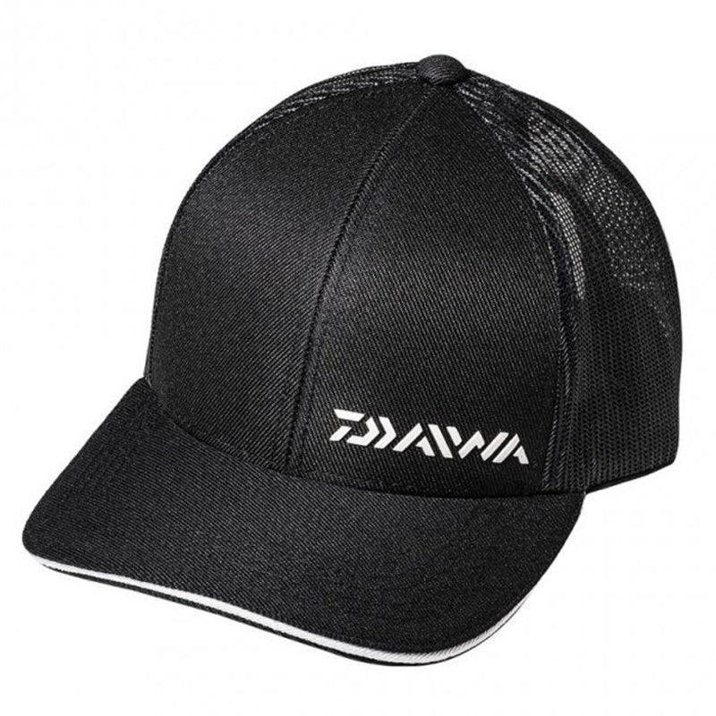 Boné Daiwa Preto e Branco com Tela