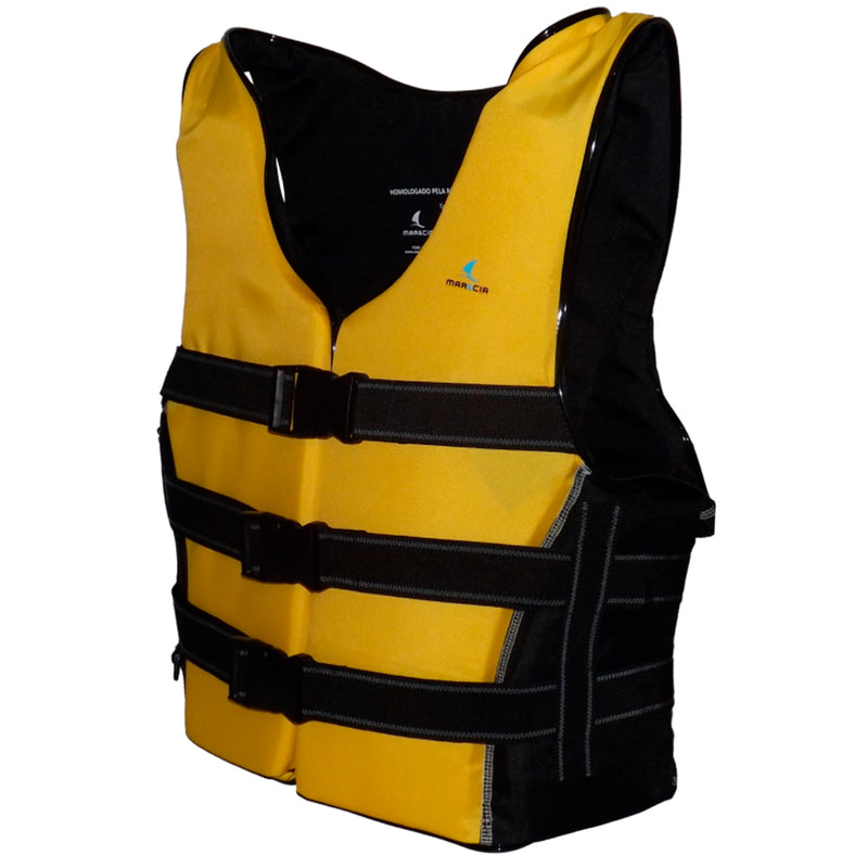 Colete Salva Vidas Mar Cia Classe V Cor Amarelo Homologado Tamanho GG