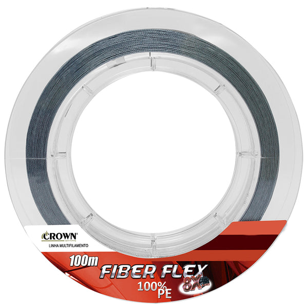 Linha de Pesca Crown Fiber Flex Multifilamento 8x 0,18mm 24Lbs 100M