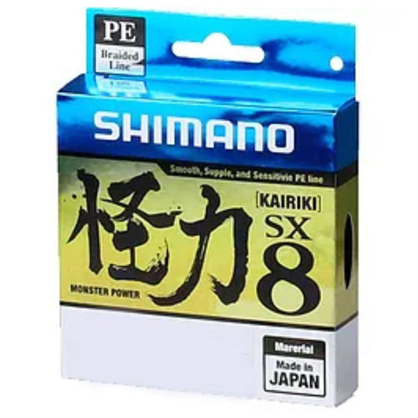 Linha de Pesca Shimano Kairiki PE Multifilamento 8 Fios Trançados Verde 0,28mm 40lb 300m