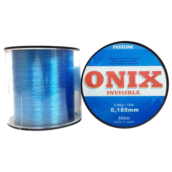 Linha Fastline Onix Invisible Azul 0,330mm 26LB - 11,7kg Nylon 500M